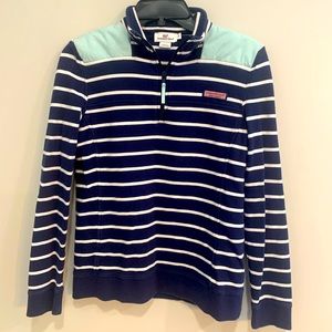 Vineyard Vines Sweatshirt Navy Blue Striped Size Small S